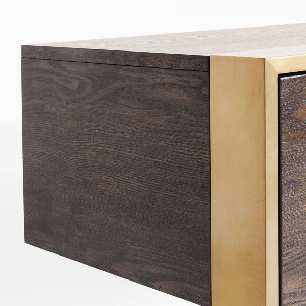 Houten Sidetable Met Messing 7 Houten Sidetable Met Messing - Afbeelding 7