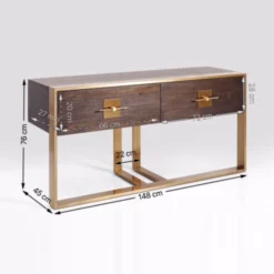 Houten Sidetable Met Messing 19 Houten Sidetable Met Messing -VTwonen Verkoopwinkel kare design osaka houten sidetable met messing 83880 009