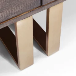 Salontafel Donker Hout Messing 14 Salontafel Donker Hout Messing -VTwonen Verkoopwinkel kare design osaka salontafel donker hout messing 83876 002