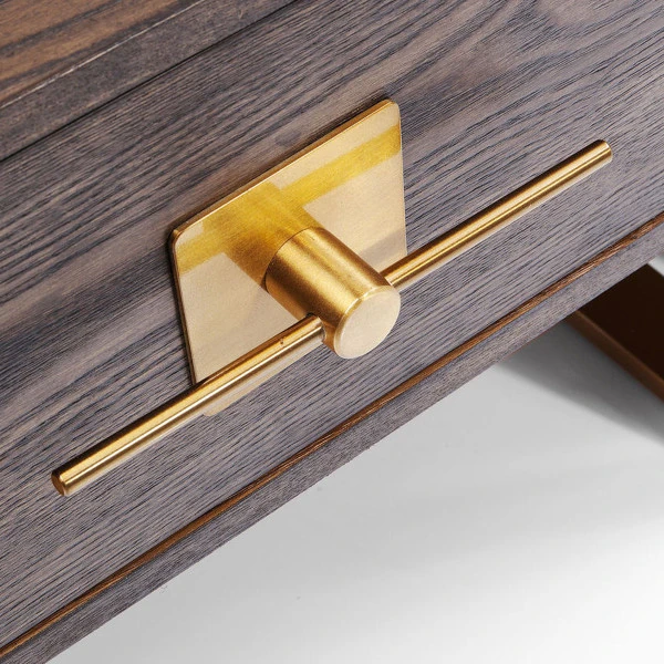 Salontafel Donker Hout Messing 5 Salontafel Donker Hout Messing - Afbeelding 5