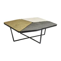 Organische Salontafel Aluminium 6 Organische Salontafel Aluminium -VTwonen Verkoopwinkel kare design patches salontafel van drie soorten metaal 03