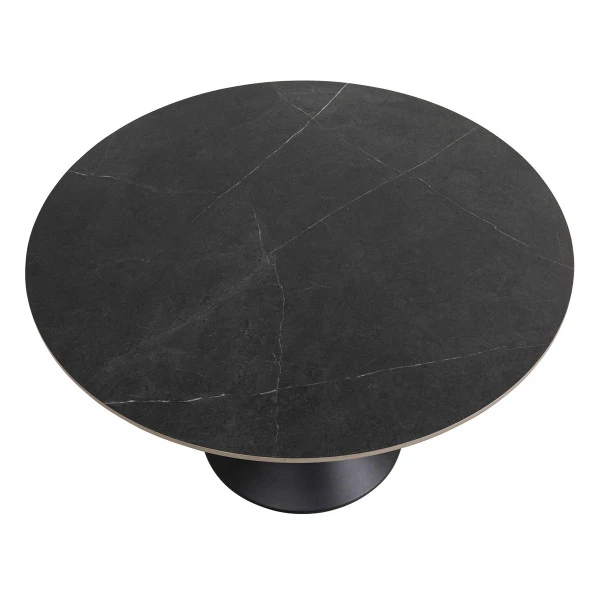 Zwarte Ronde Eettafel 2 Zwarte Ronde Eettafel - Afbeelding 2