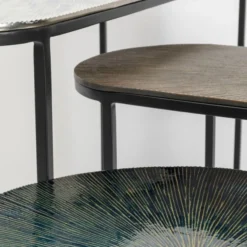 Ovale Sidetable-set Metaal -VTwonen Verkoopwinkel kare design ray ovale sidetable set metaal 06