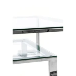 Vierkante Salontafel Glas -VTwonen Verkoopwinkel kare design silver rush glazen salontafel met metaal 04 1