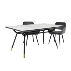 Retro Eettafel Marmer Look -VTwonen Verkoopwinkel kare design south beach retro eettafel met marmer 02