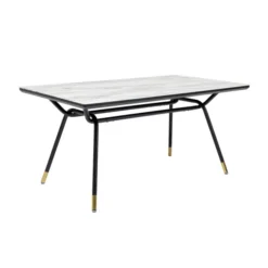 Retro Eettafel Marmer Look -VTwonen Verkoopwinkel kare design south beach retro eettafel met marmer 06