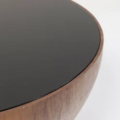 Ronde Bol Salontafel Walnoot -VTwonen Verkoopwinkel kare design tear drops walnut ronde salontafel walnoot 04