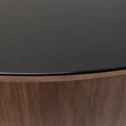 Ronde Bol Salontafel Walnoot -VTwonen Verkoopwinkel kare design tear drops walnut ronde salontafel walnoot 05