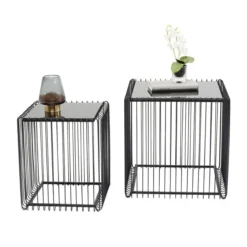 Metalen Bijzettafelset