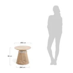 Ronde Bijzettafel Van Hout -VTwonen Verkoopwinkel kave home jeanette ronde bijzettafel van hout 04