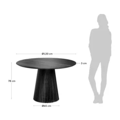 Ronde Eettafel Teak Hout 120 Cm -VTwonen Verkoopwinkel kave home jeanette ronde teakhouten tafel 120cm 04 1