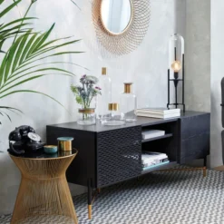 Ronde Gouden Bijzettafel -VTwonen Verkoopwinkel kave home jolene ronde gouden bijzettafel 01 1