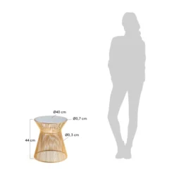 Ronde Gouden Bijzettafel -VTwonen Verkoopwinkel kave home jolene ronde gouden bijzettafel 04