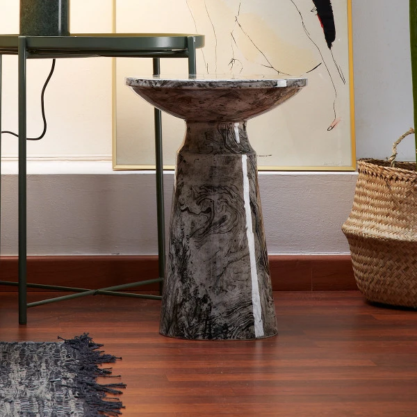 Bijzettafel Marmerglazuur 1 Bijzettafel Marmerglazuur