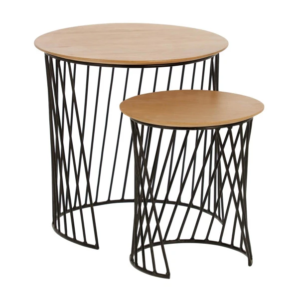 Moderne Bijzettafelset Rond 1 Moderne Bijzettafelset Rond