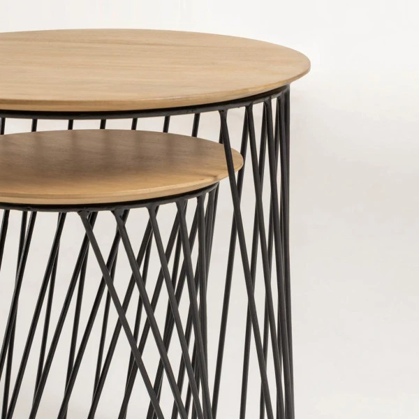 Moderne Bijzettafelset Rond 3 Moderne Bijzettafelset Rond - Afbeelding 3