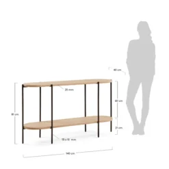 Dubbelbladige Sidetable Ovaal 9 Dubbelbladige Sidetable Ovaal -VTwonen Verkoopwinkel kave home palmia dubbelbladige bijzettafel 05