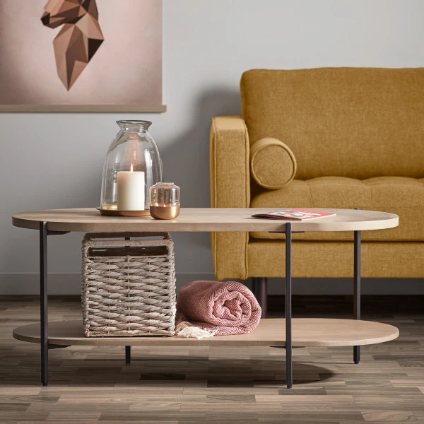 Salontafel Ovaal Mangohout 3 Salontafel Ovaal Mangohout - Afbeelding 3