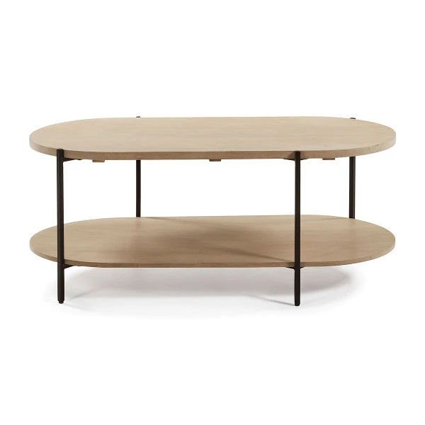 Salontafel Ovaal Mangohout 2 Salontafel Ovaal Mangohout - Afbeelding 2