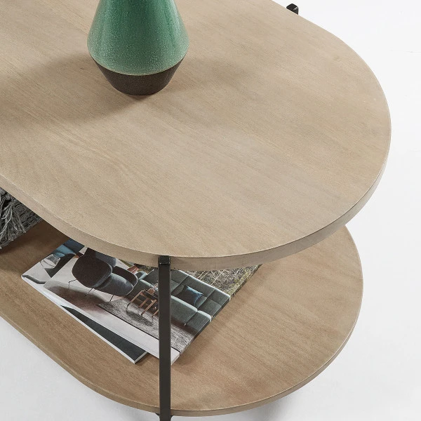 Salontafel Ovaal Mangohout 5 Salontafel Ovaal Mangohout - Afbeelding 5