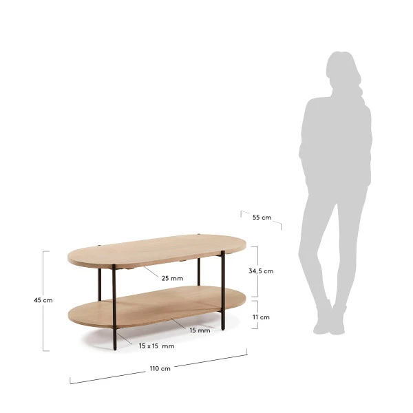 Salontafel Ovaal Mangohout 7 Salontafel Ovaal Mangohout - Afbeelding 7