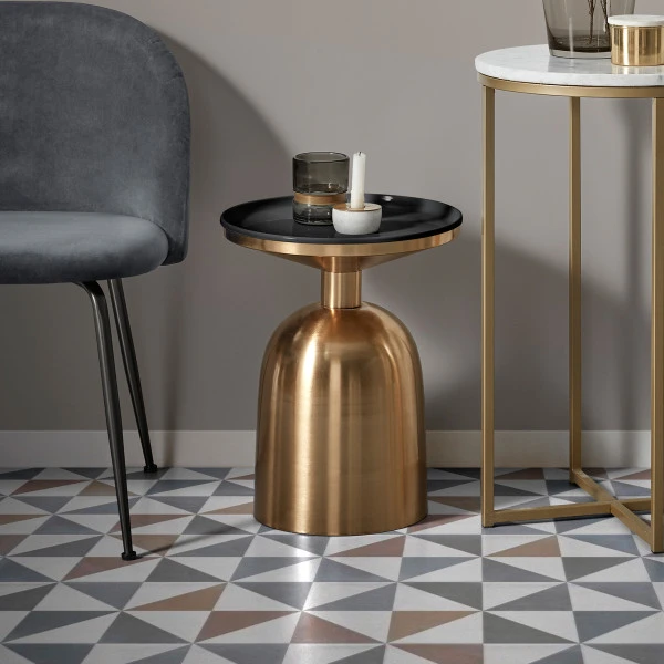 Bijzettafel Goud Met Emaille 4 Bijzettafel Goud Met Emaille - Afbeelding 4