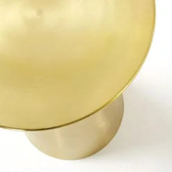 Ronde Metalen Bijzettafel Goud -VTwonen Verkoopwinkel kave home rhet ronde etalen bijzettafel goud 02