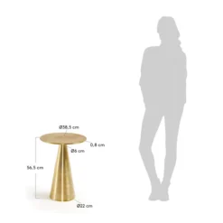 Ronde Metalen Bijzettafel Goud -VTwonen Verkoopwinkel kave home rhet ronde etalen bijzettafel goud 04