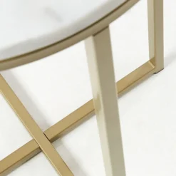 Marmeren Ronde Bijzettafel -VTwonen Verkoopwinkel kave home sheffield marmeren ronde bijzettafel 02