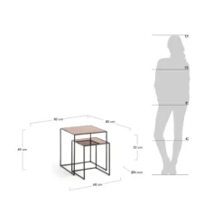 Glazen Bijzettafelset -VTwonen Verkoopwinkel kave home sute glazen bijzettafelset 04