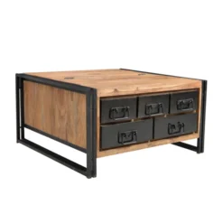 Industriele Salontafel Met 5 Lades -VTwonen Verkoopwinkel lavis havel industriele salontafel met 5 lades 03