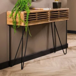 Mangohouten Sidetable Met Lades