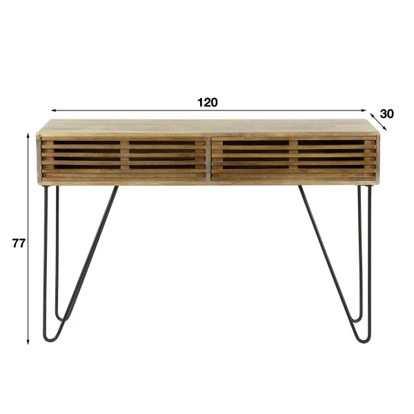 Mangohouten Sidetable Met Lades 5 Mangohouten Sidetable Met Lades - Afbeelding 5