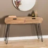 Mangohouten Sidetable Met Ronde Hoeken