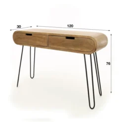 Mangohouten Sidetable Met Ronde Hoeken -VTwonen Verkoopwinkel mangohouten sidetable met ronde hoeken barrel giani 06