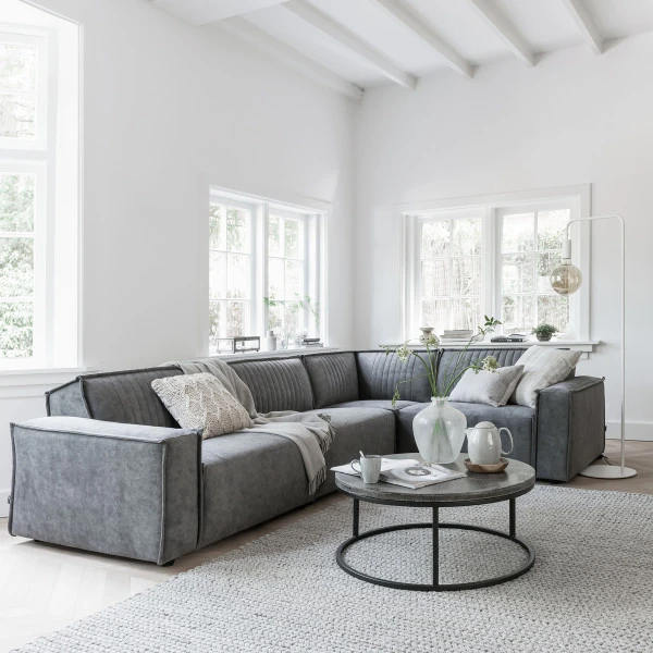 Ronde Salontafel Basalt Steen 2 Ronde Salontafel Basalt Steen - Afbeelding 2