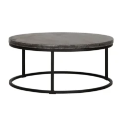Ronde Salontafel Basalt Steen