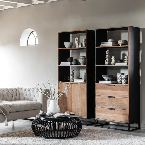 Salontafel Zwart Rotan Rond 6 Salontafel Zwart Rotan Rond - Afbeelding 6