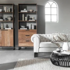 Salontafel Zwart Rotan Rond 10 Salontafel Zwart Rotan Rond -VTwonen Verkoopwinkel must living positano ronde salontafel zwart rotan 05