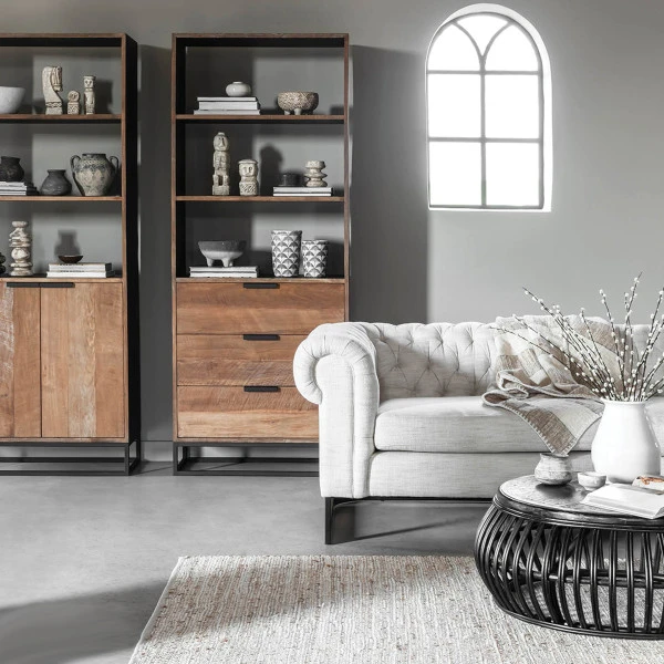 Salontafel Zwart Rotan Rond 5 Salontafel Zwart Rotan Rond - Afbeelding 5