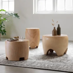 Ronde Houten Salontafel -VTwonen Verkoopwinkel must living puro ronde houten salontafel 05