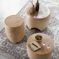 Ronde Houten Salontafel -VTwonen Verkoopwinkel must living puro ronde houten salontafel 06