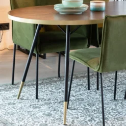 Ovale Eettafel Walnoot En Messing -VTwonen Verkoopwinkel ovale eettafel walnoot en messing lumz home denise 03