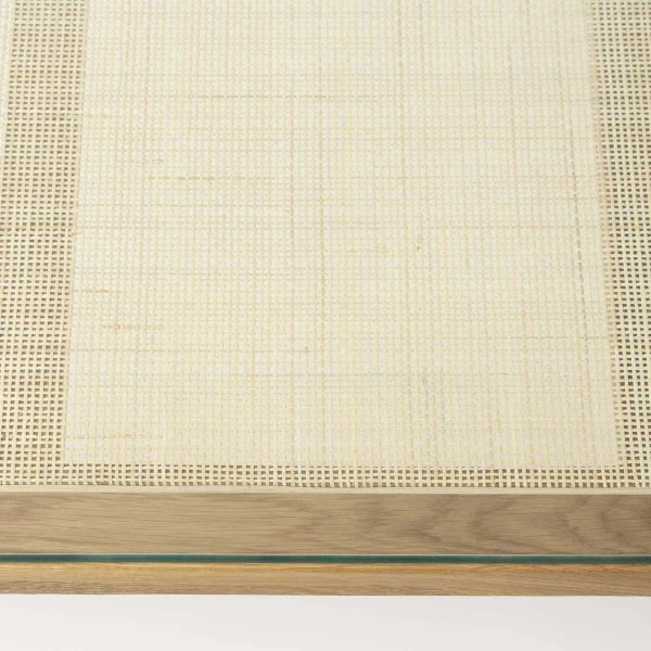 Rechthoekige Salontafel Rotan Met Glasplaat 5 Rechthoekige Salontafel Rotan Met Glasplaat - Afbeelding 5