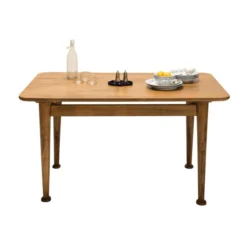 Retro Eettafel Donker Hout