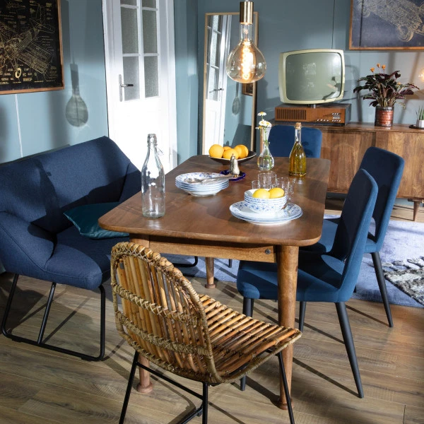 Retro Eettafel Donker Hout 5 Retro Eettafel Donker Hout - Afbeelding 5