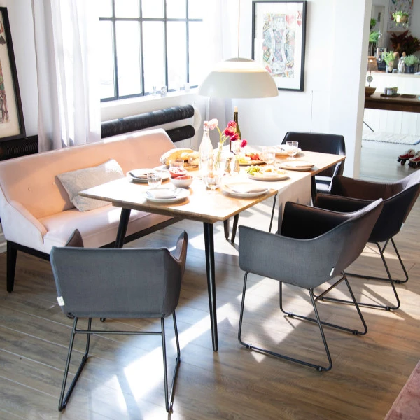 Retro Eettafel Donker Hout 6 Retro Eettafel Donker Hout - Afbeelding 6