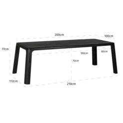 Zwart Eiken Eettafel -VTwonen Verkoopwinkel richmond interiors baccarat zwart eiken eettafel 05 2