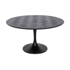 Ronde Eettafel Zwart Hout