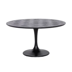 Ronde Eettafel Zwart Hout -VTwonen Verkoopwinkel richmond interiors blax ronde eettafel zwart hout 02